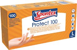 Spontex Jednorazové rukavice Protect L 100 ks