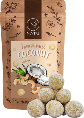 Natu Kokosové guličky s kešu krémom 70 g