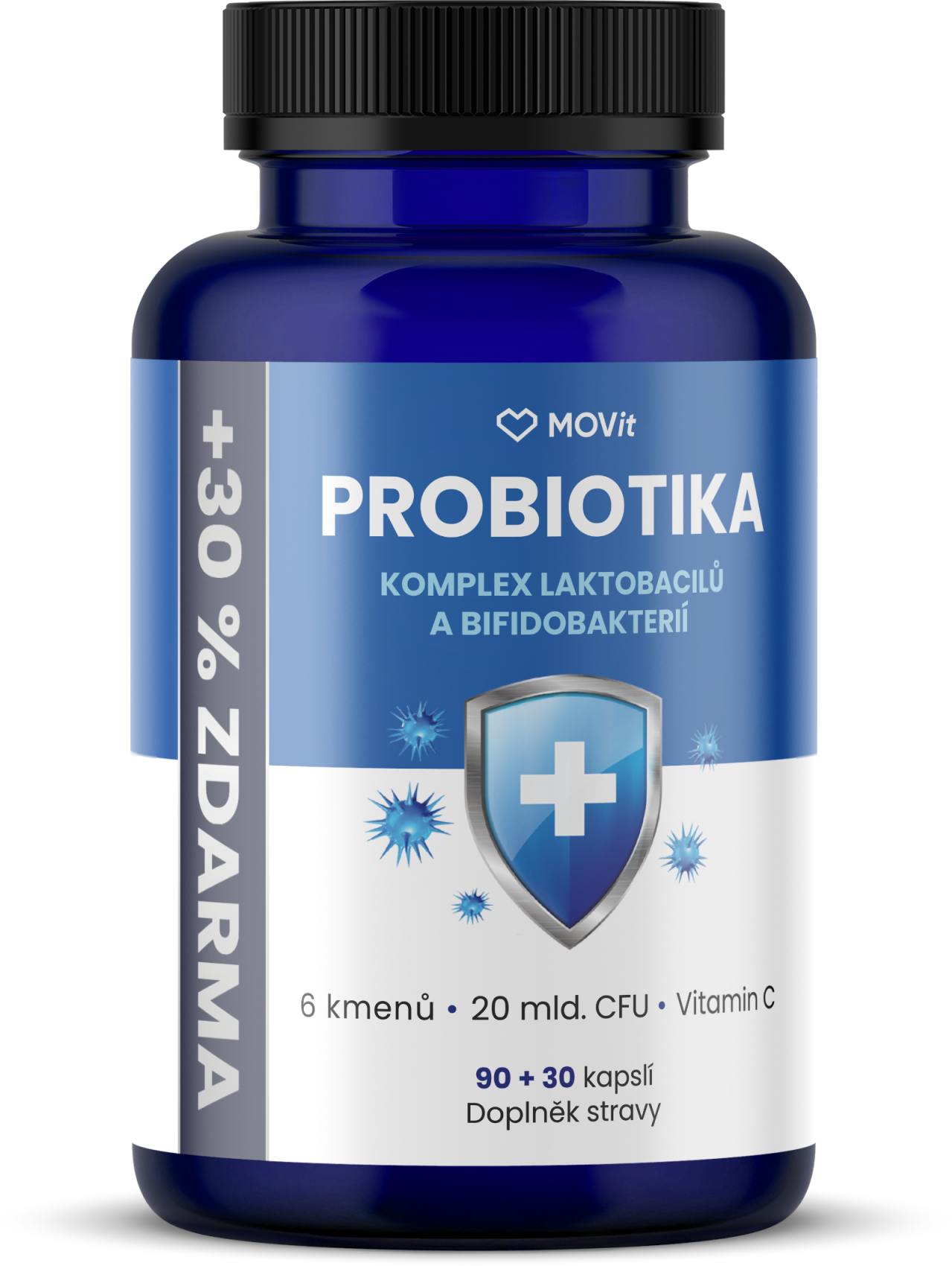 MOVit Energy Probiotiká, komplex laktobacilov a bifidobaktérií 120 kapsúl