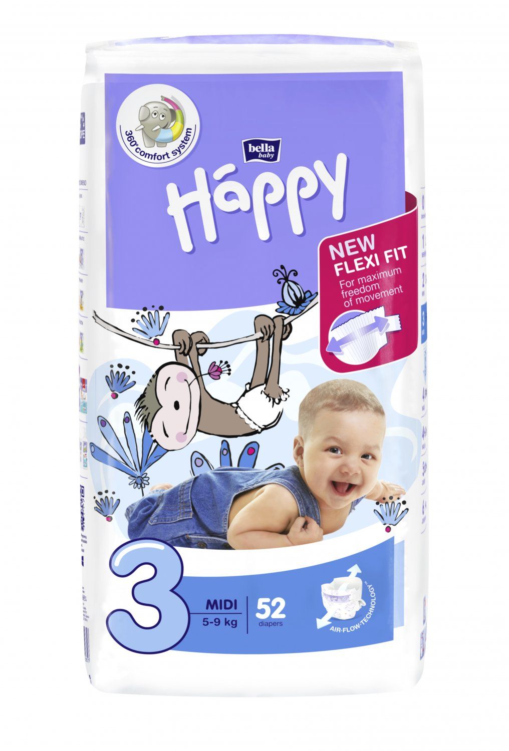 Bella Baby Happy Midi Detské plienky 52 ks | Pilulka.sk