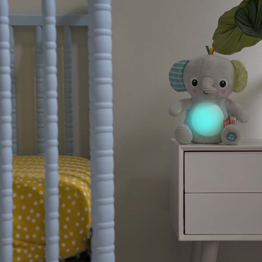 Bright Starts Hračka plyšová hudobná svietiaca Hug-a-bye Baby™ - sloník