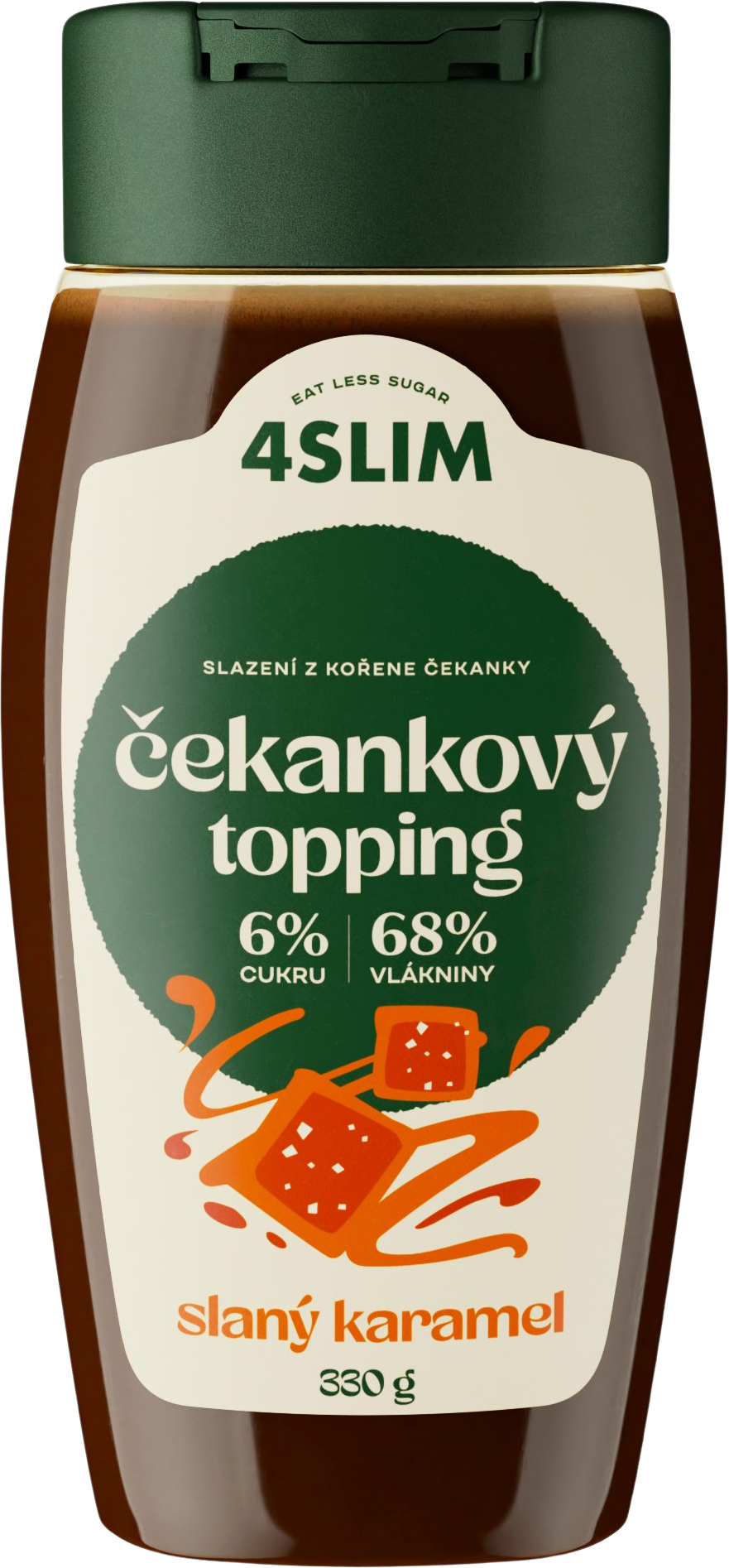 4Slim Čakankový topping slaný karamel 330 g