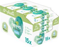 Pampers Harmonie Aqua Plastic Free Vlhčené obrúsky 15 x 48 ks
