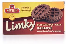 Novalim Limky Diétne Keksy kakaové bezlepkové plnené 150 g