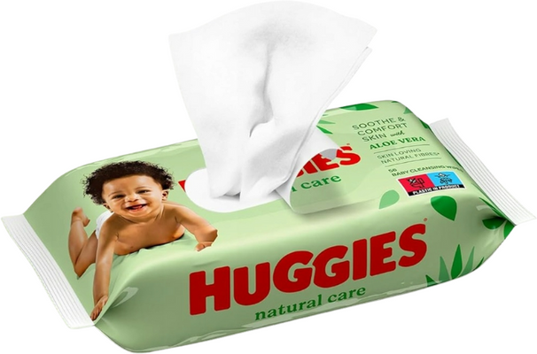 Huggies® Natural Care single vlhčené obrúsky 12 x 56 ks