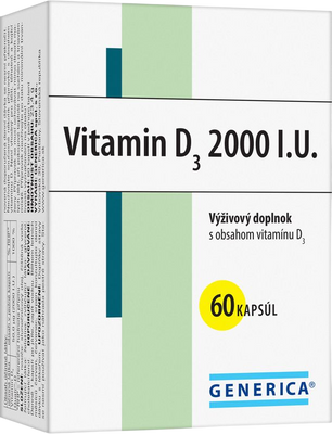 Generica Vitamin D3 2000 I.U. 60 kapsúl
