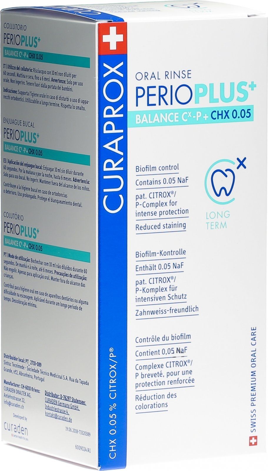 Curaprox Perio Plus Balance CHX 0,05% 200 ml
