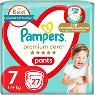 Pampers Premium Care Pants vel. 7, 17+ kg, 27 ks