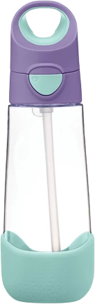 B.box Fľaša na pitie so slamkou lilac pop 600 ml