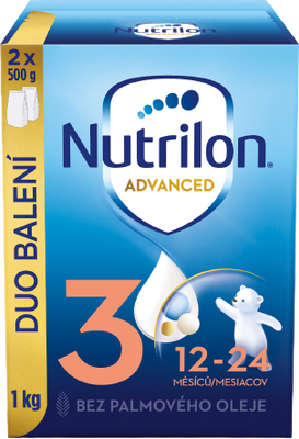 Nutrilon 3 batoľacia mliečna dojčenská výživa v prášku 1000 g