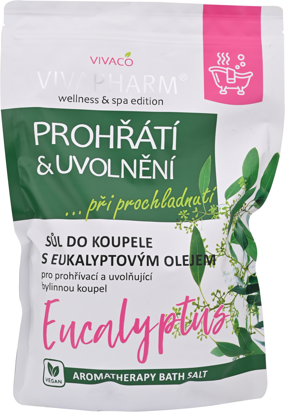 VivaPharm Soľ do kúpeľa Prehriatie a Uvoľnenie 1000 g