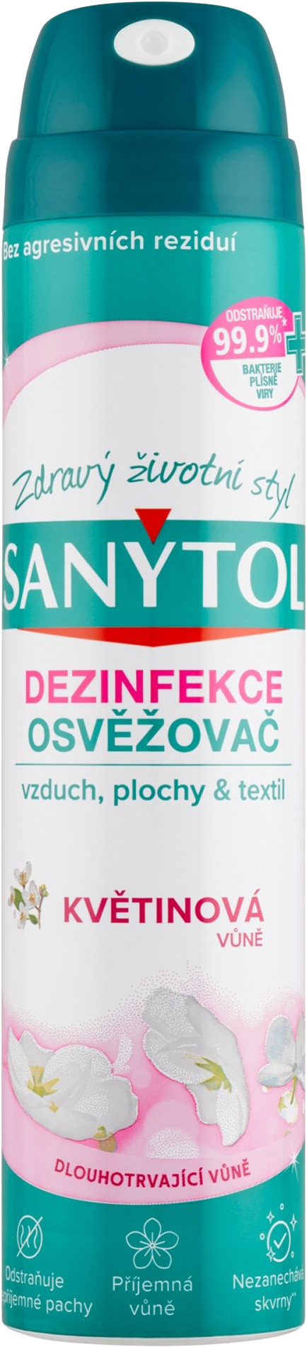 Sanytol Dezinfekcia osviežovač vzduchu, plôch a textílií Kvetinová vôňa 300 ml