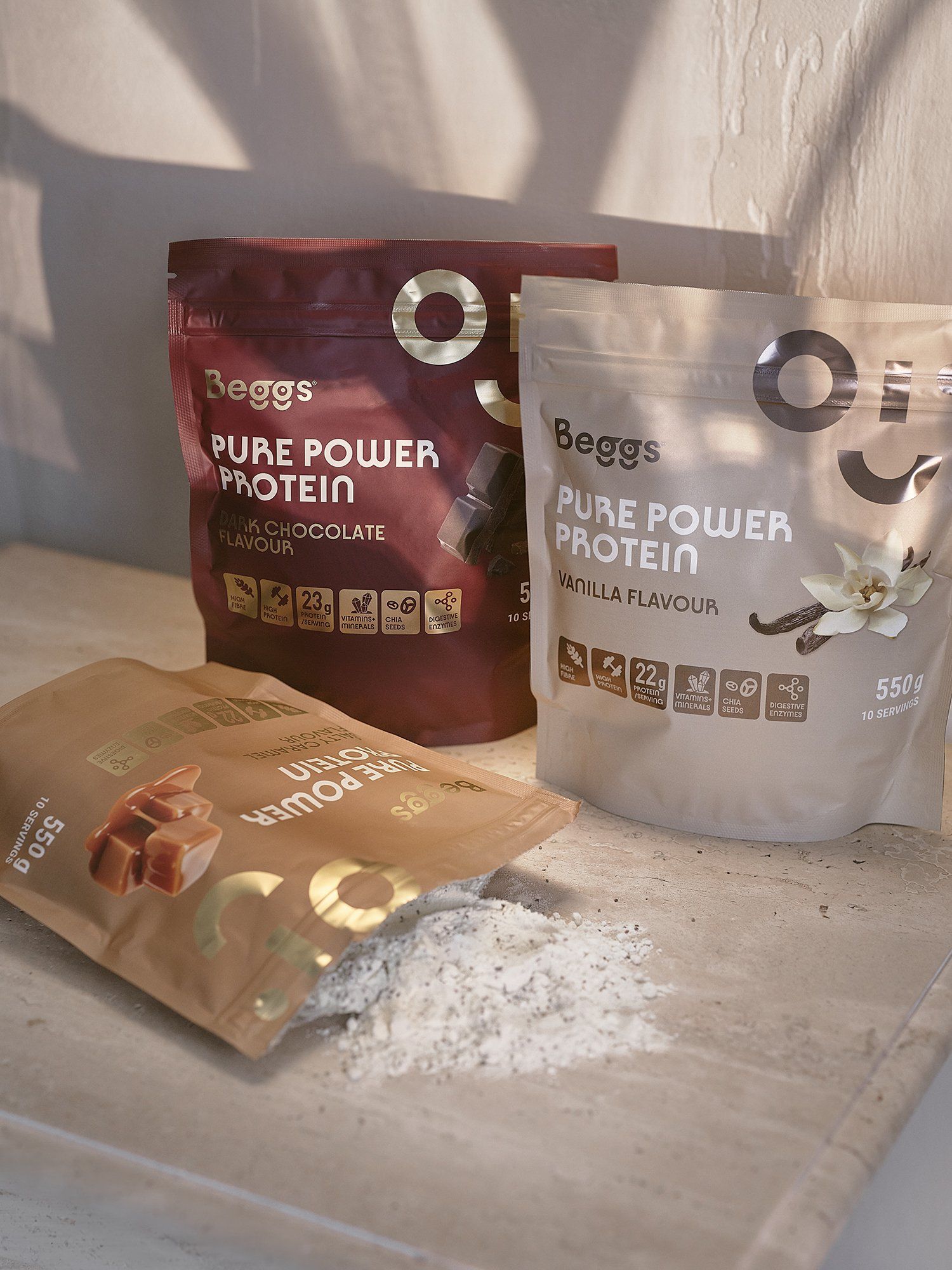 Beggs Pure Power Protein Dark Chocolate 550 g