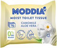 Moddia Vlhčený toaletný papier harmanček & aloe vera 70 ks
