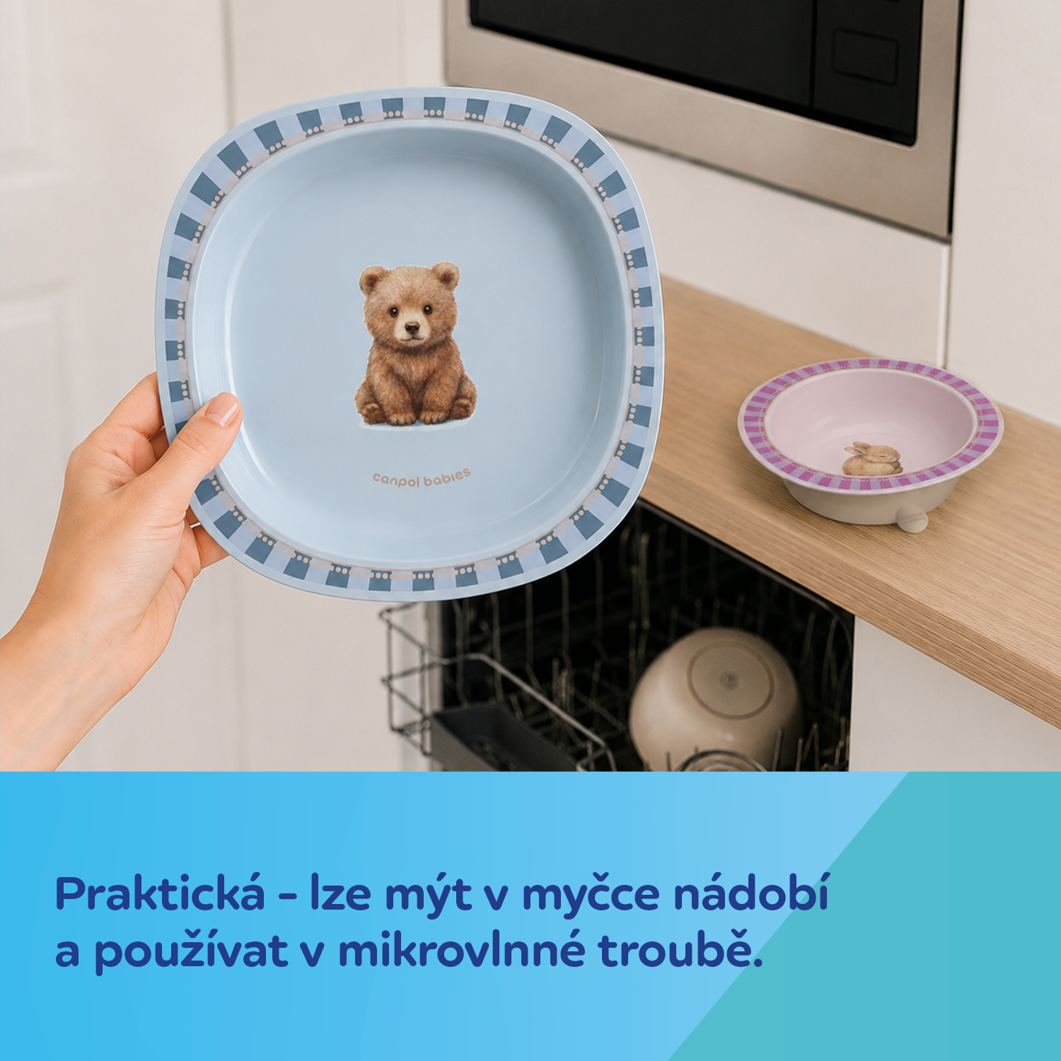 Canpol babies Miska s prísavkou Woodland ružová 300 ml