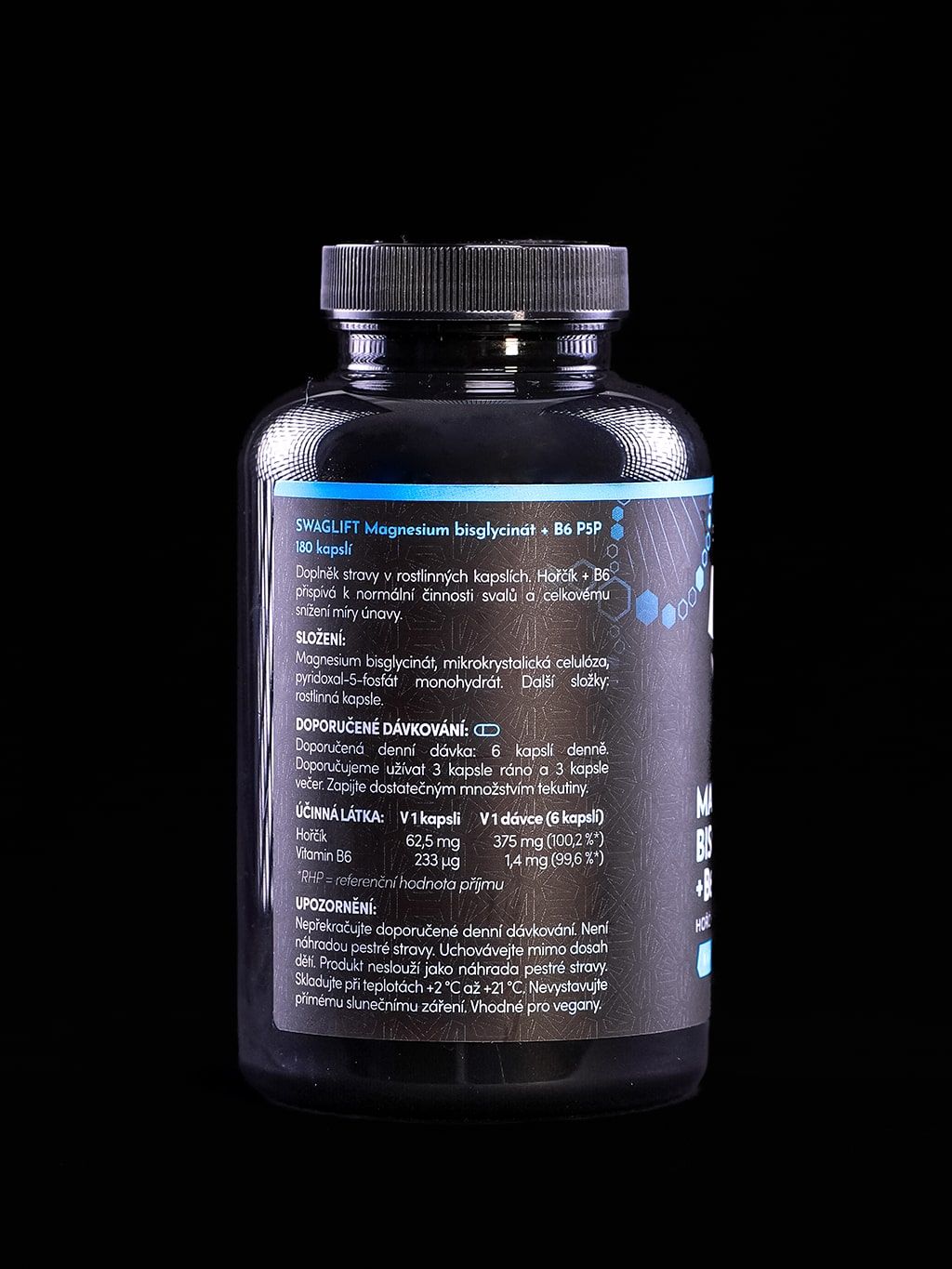 Swaglift Magnesium bisglycinát + B6 P5P 180 kapsúl