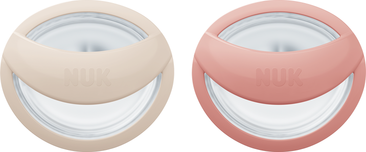 Nuk Cumlík Perfect Match BEIGE/RED 0-6m BOX 2 ks