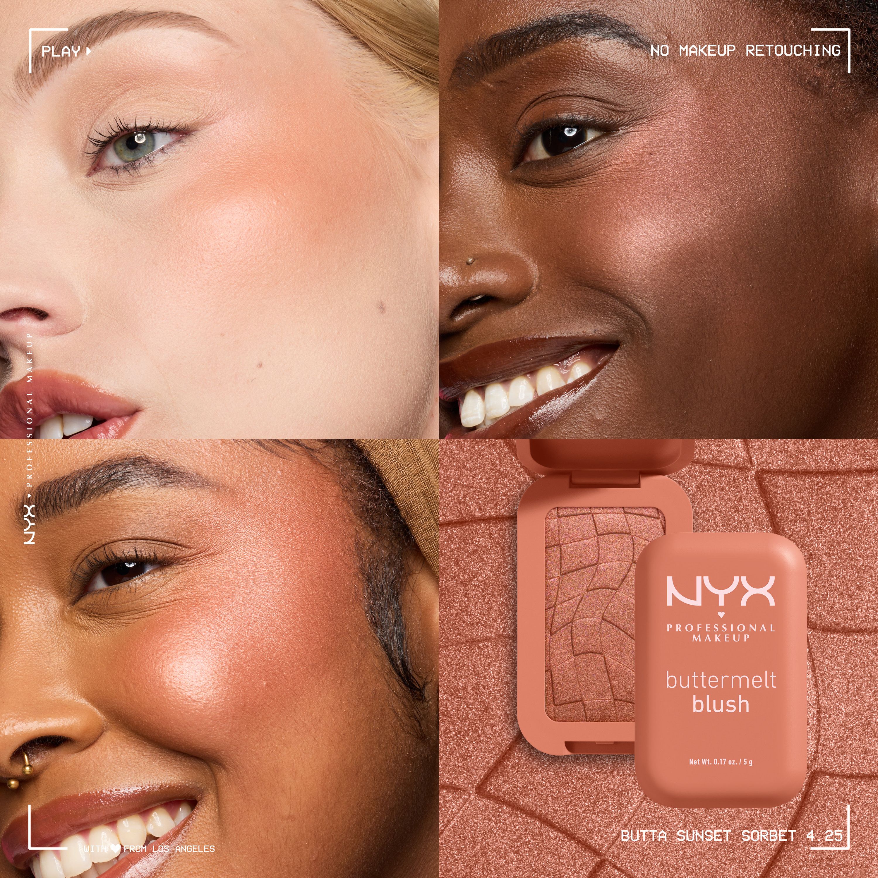 NYX Professional Makeup Buttermelt Blush púdrová tvárenka 04.25 Butta Sunset Sorbet 5 g