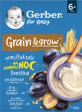 Gerber Nemliečna kaša pšenično-ovsená slivka 200 g