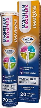 Glenmark Magnesium B-komplex IMMUNE 20 šumivých tabliet
