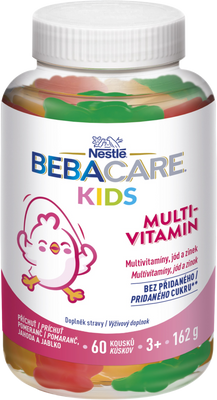 Nestlé Beba BEBACARE Kids MULTIVITAMIN gummies 60 ks
