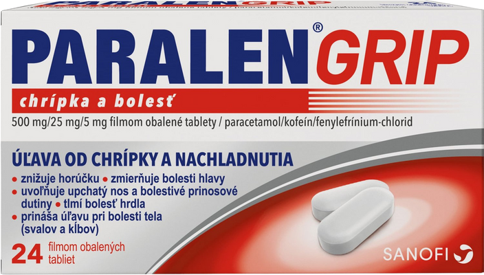 Paralen Grip Chrípka a bolesť 24 tabliet