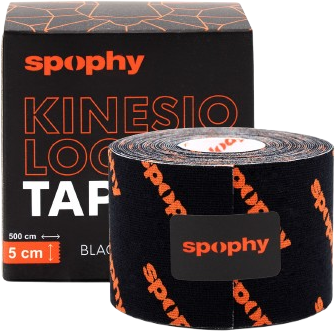 Spophy Kinesiology Tape Black tejpovacia páska čierna, 5 cm x 5 m
