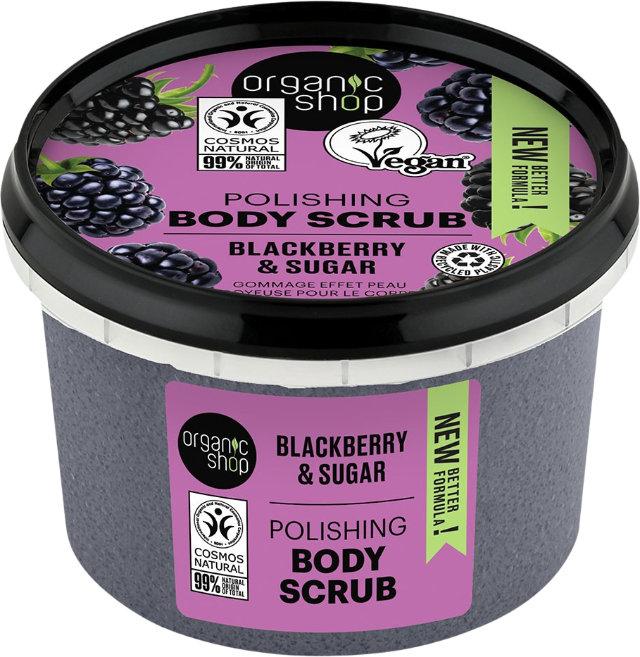Organic Shop Vyhladzujúci telový peeling Ostružina a cukor 250 ml