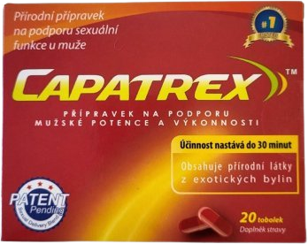 Capatrex pre mužskú potenciu 20 tvrdých kapsúl