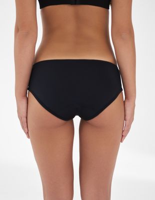 Snuggs Menštruačné nohavičky pre slabú až stredne silnú menštruáciu, veľ. XS - čierna 3 ks