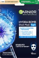 Garnier Nočná regeneračná textilná maska Skin Naturals 28 g