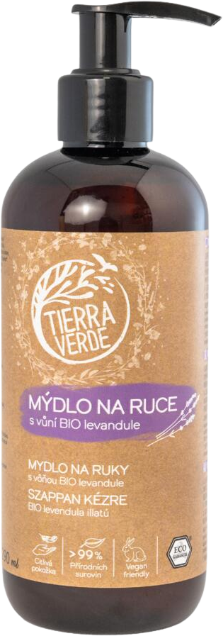 Tierra Verde Tekuté mydlo na ruky s vôňou BIO levanduľe 290 ml