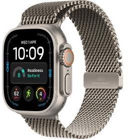Apple Watch Ultra 4 GPS + Cellular 49mm Natural Titanium Case with Natural Titanium Milanese Loop - M
