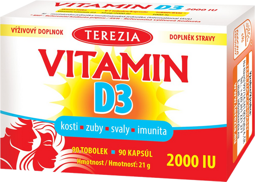 Terezia Vitamin D3 2000 IU 90 tobolek