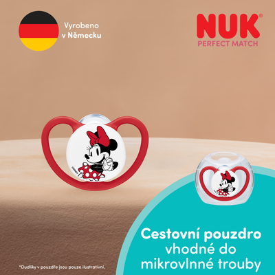 Nuk Cumlík Perfect Match AIR DISNEY Mickey RED 0-6m BOX