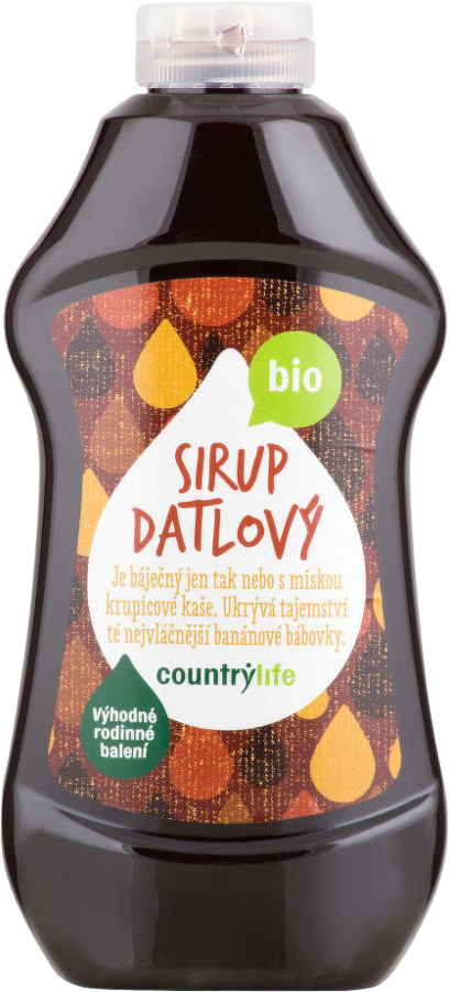 Country Life Sirup datlový BIO - Sirup zo slivkového BIO 874 ml