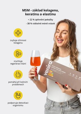 Venira ESTETIC PREMIUM kolagénový drink na vlasy, nechty a pleť mix príchutí 40 x 12 g