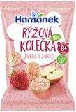 Hamánek BIO Ryžové kolieska Jahoda&Jablko 35 g