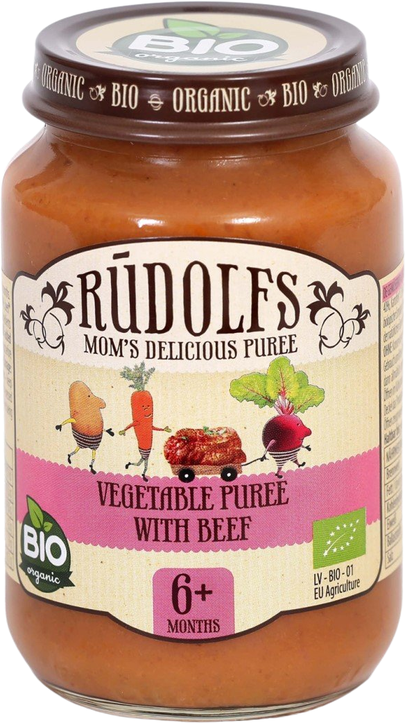 Rudolfs BIO Zelenina s hovädzím mäsom 190 g
