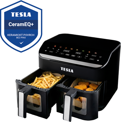 Tesla AirCook DualHeat QD464 XXL - multifunkčná duálna digitálna teplovzdušná fritéza