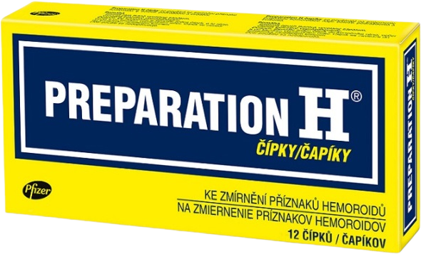 Preparation H čapíky na liečbu hemeroidov 12 ks