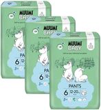 Muumi Baby Pants 6 Junior 12-20 kg, mesačné balenie nohavičkových eko plienok, 108 ks