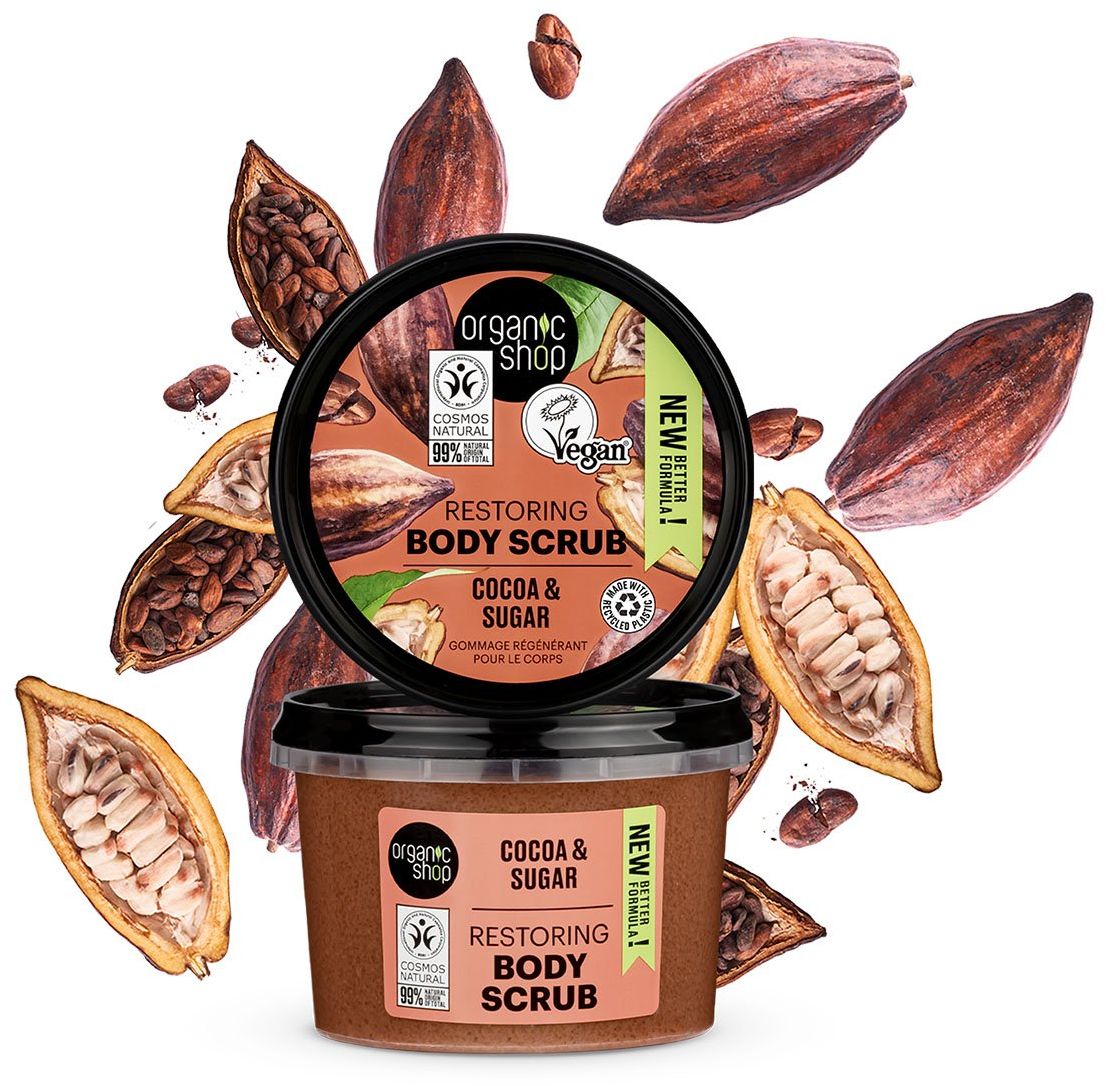 Organic Shop Obnovujúci telový peeling Kakao a cukor 250 ml