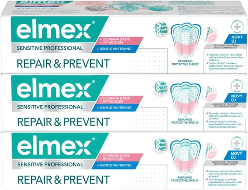 Elmex Zubná pasta Sensitive Professional Repair&Prevent 3 x 75 ml