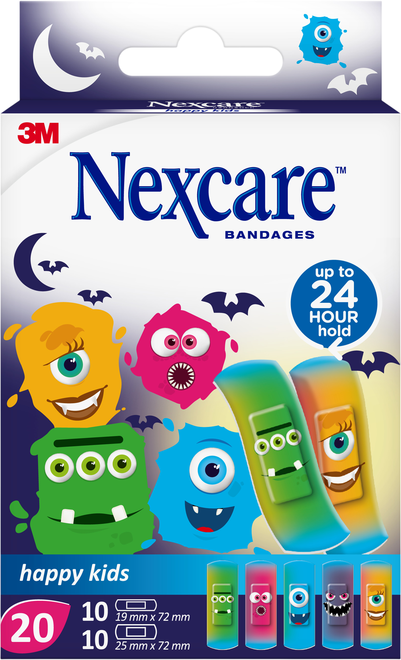 3M Nexcare Happy Kids náplasť strašidielka 20 ks