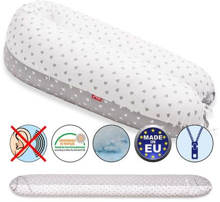 Scamp Kojenie podložka Little heart White Grey