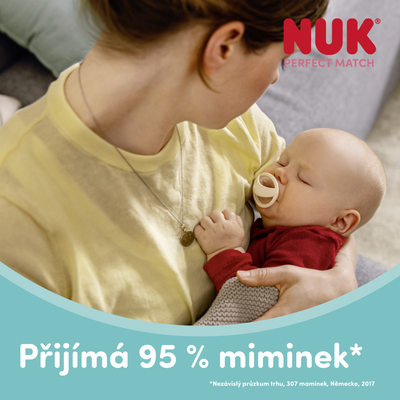 Nuk Cumlík Perfect Match GREEN/BLUE 0-6m BOX 2 ks