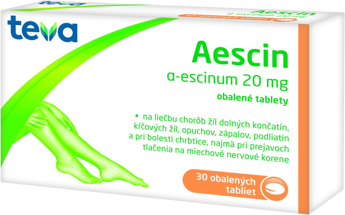 Aescin protizápalová látka 30 tabliet