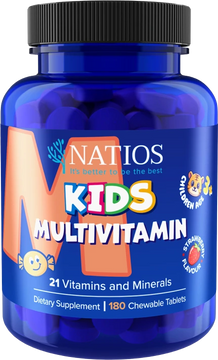 Natios Kids Multivitamín, 21 vitamínov a minerálov 180 tabliet