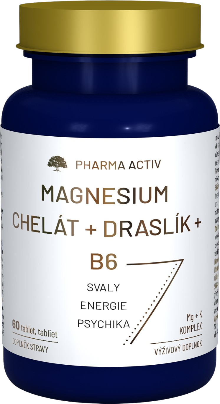 Pharma Activ Magnesium Chelát + Draslík + B6, 60 tabliet